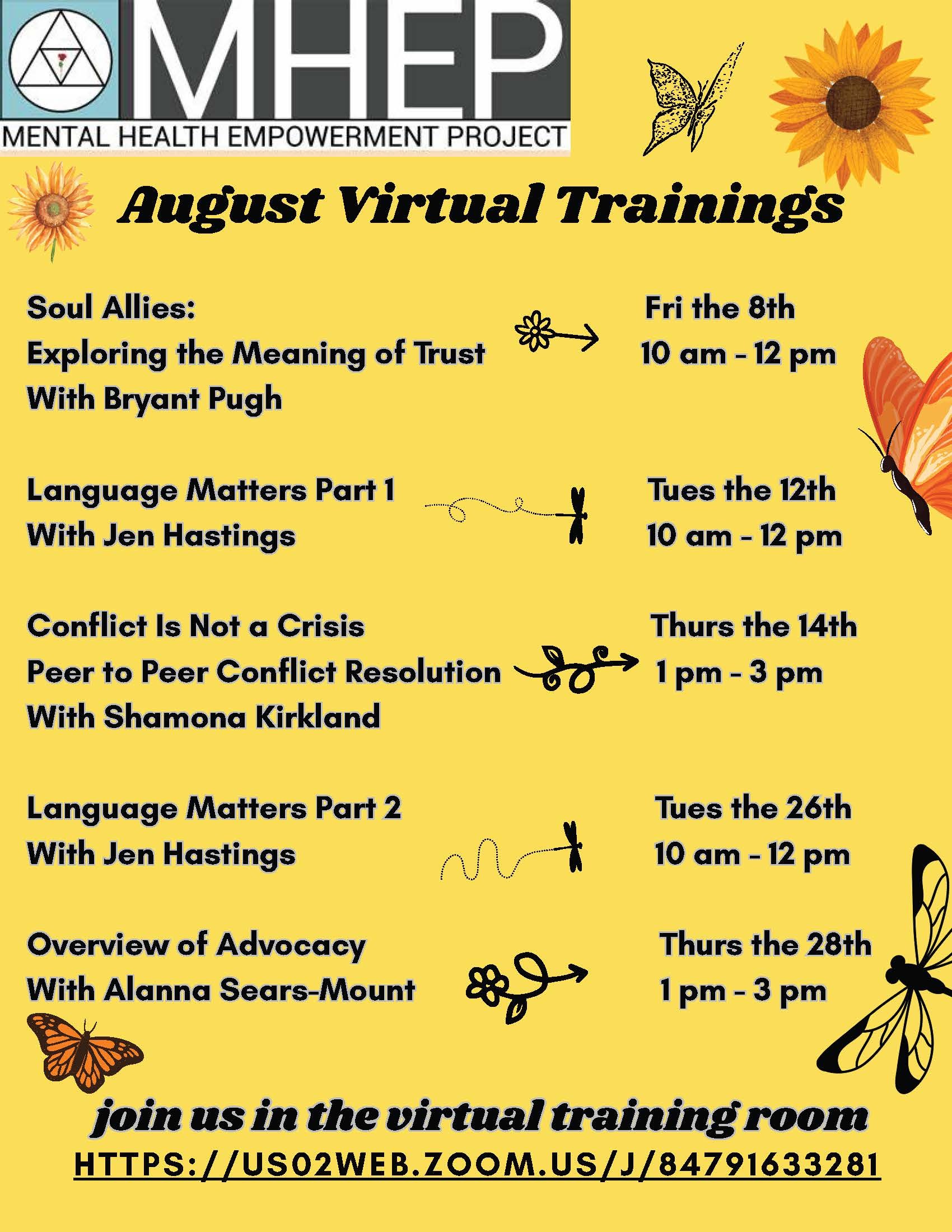 Mhep Attend MHEP August Peer Trainings — Build Skills, Connection, and Power ...